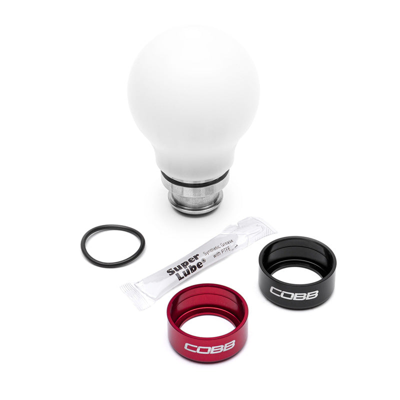 Cobb Subaru 5-Speed COBB Short Weighted Knob - White - 211360-W
