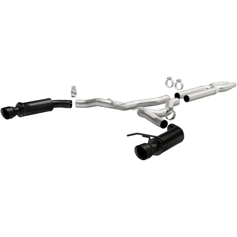MagnaFlow Cat-Back 15-16 Ford Mustang 5.0L V8 Competition SS 3in Dual Split Rear 4.5in Black Tips - 19254