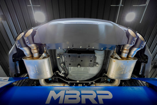 MBRP 15-24 Ford Mustang T304 SS 4in OD / 6.5in Length Quad Tip Cover Kit - Black Tip - T5198BLK