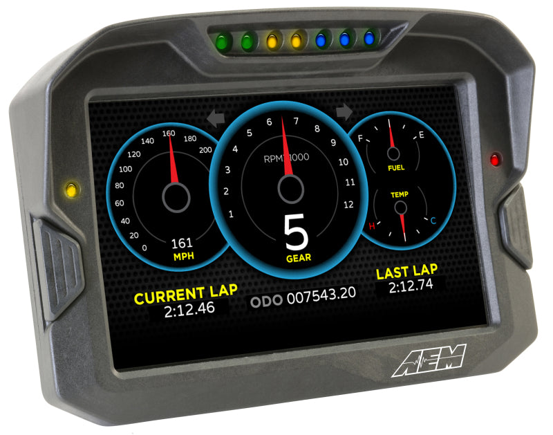 AEM CD-7 Logging GPS Enabled Race Dash Carbon Fiber Digital Display w/o VDM (CAN Input Only) - 30-5703