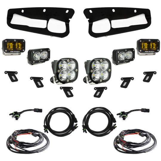 Baja Designs 21-22 Ford Bronco w/Steel Bumper S2 SAE Pro Fog Pocket Light Kit - Amber - 448179
