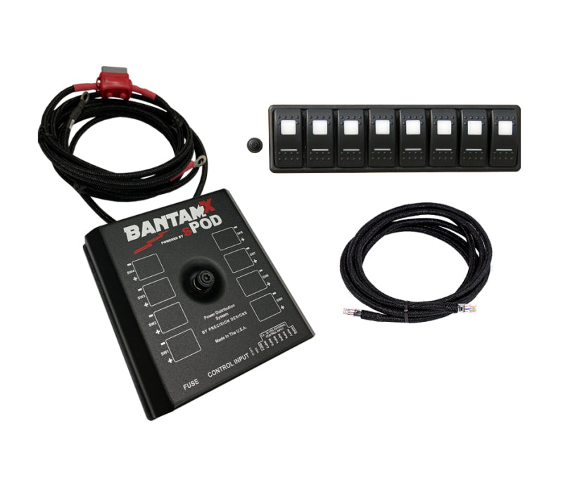 sPOD BantamX Modular w/Red LED for 84in Battery Cables - BXMOD84R