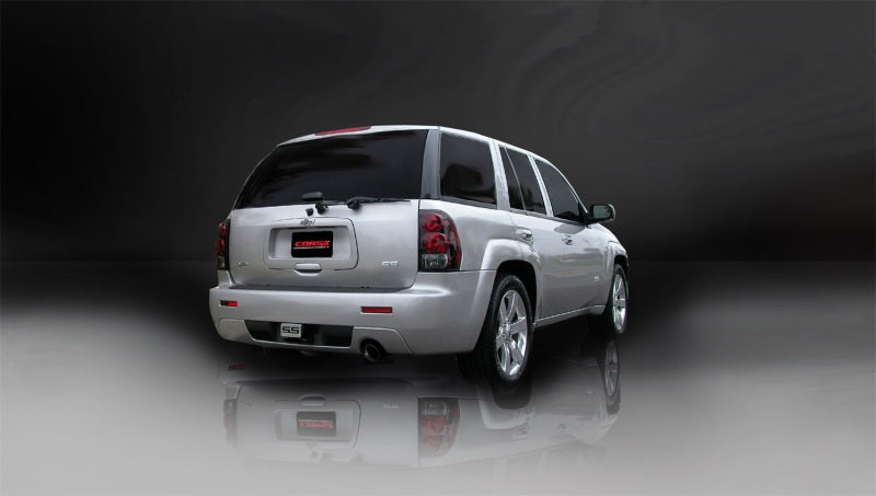 Corsa 2006-2008 Chevrolet Trailblazer SS 6.0L V8 Black Sport Cat-Back Exhaust - 14256BLK
