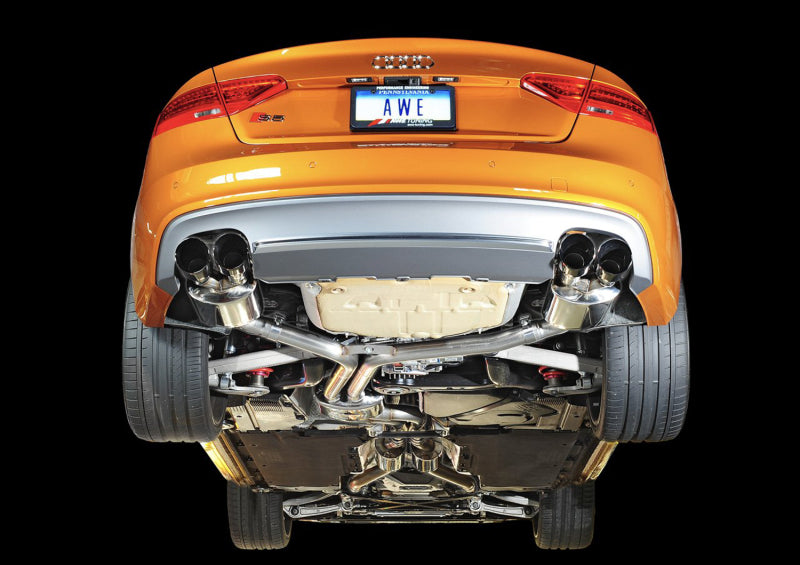 AWE Tuning Audi B8.5 S5 3.0T Touring Edition Exhaust System - Diamond Black Tips (90mm) - 3015-43030