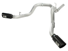 Load image into Gallery viewer, aFe MACHForce XP Exhaust Aluminized Dual Split DPF Back 11-15 GM Diesel Truck V8-6.6L (td) (BLK tip) - 49-04043-B