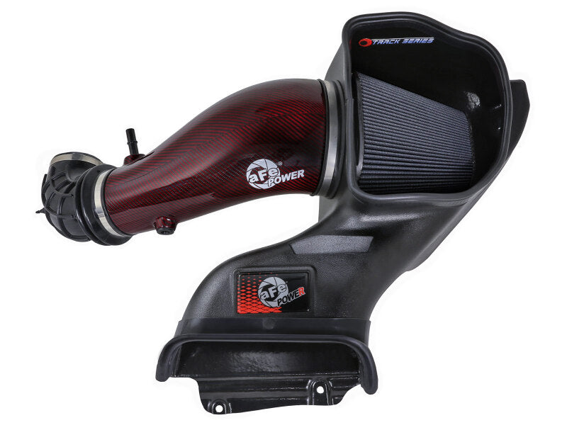 aFe 23-24 Ford F150 Raptor R Supercharged Red Carbon Track Series Air Intake w/ P5R Filter (MOQ 24) - 57-10030KR