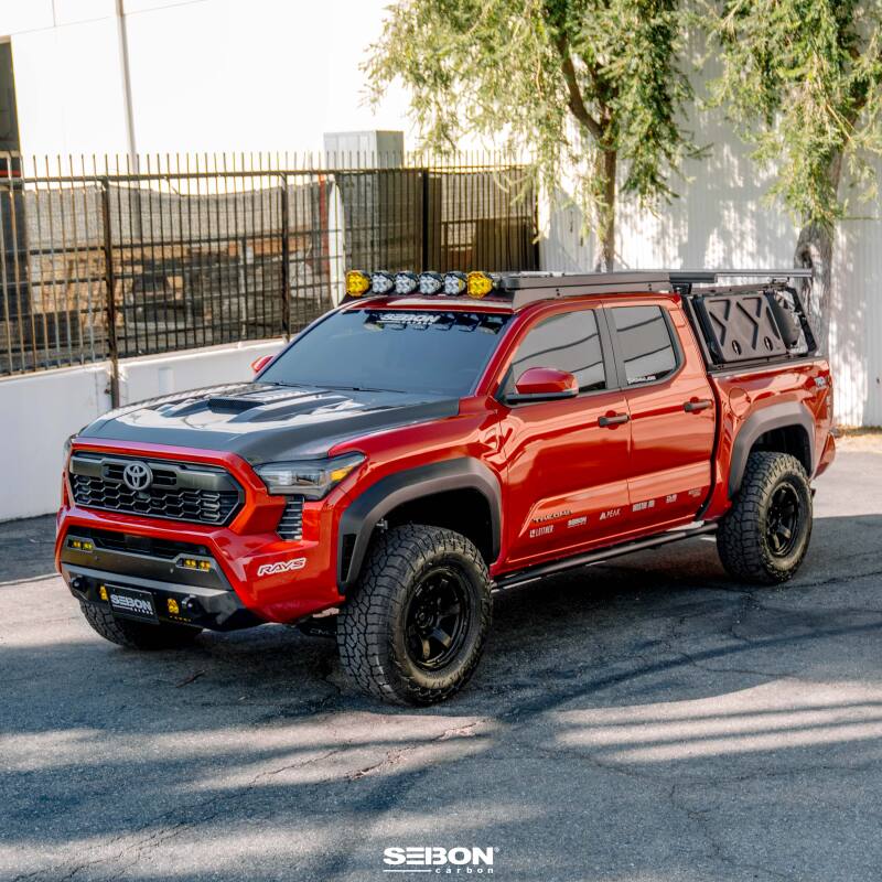 Seibon 2024 Toyota Tacoma TS-Style Carbon Fiber Hood - HD24TYTA-TS