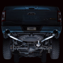 Load image into Gallery viewer, AWE Tuning 2021+ Ford F-150 Tremor (w/ Bumper Cutouts) 0FG Non-Resonated Catback -Diamond Black Tips - 3020-33402