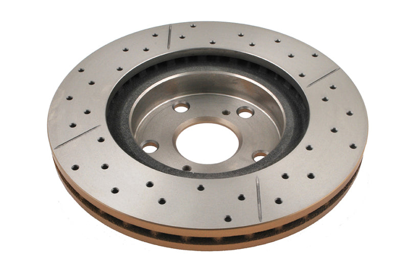 DBA 13-19 Lexus ES300h Front Street Series Drilled & Slotted Rotor w/Gold Hat - DBA2709X