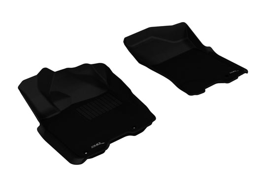 3D MAXpider 2009-2015 Nissan Titan King/Crew Cab Kagu 1st Row Floormat - Black - L1NS06311509