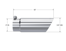 Load image into Gallery viewer, MBRP Universal Tip 3in O.D. Dual Wall Angled End 3 inlet 12 length - T5114