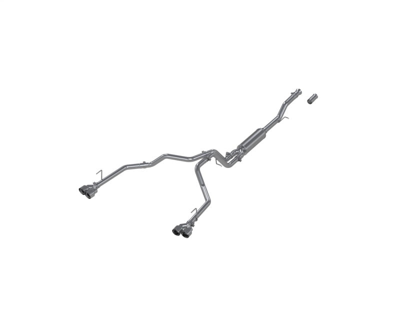 MBRP 21-24 Chevrolet Suburban XL 5.3L 3in Aluminized 2.5in Dual Split Carbon Fiber Cat-back - S5059AL