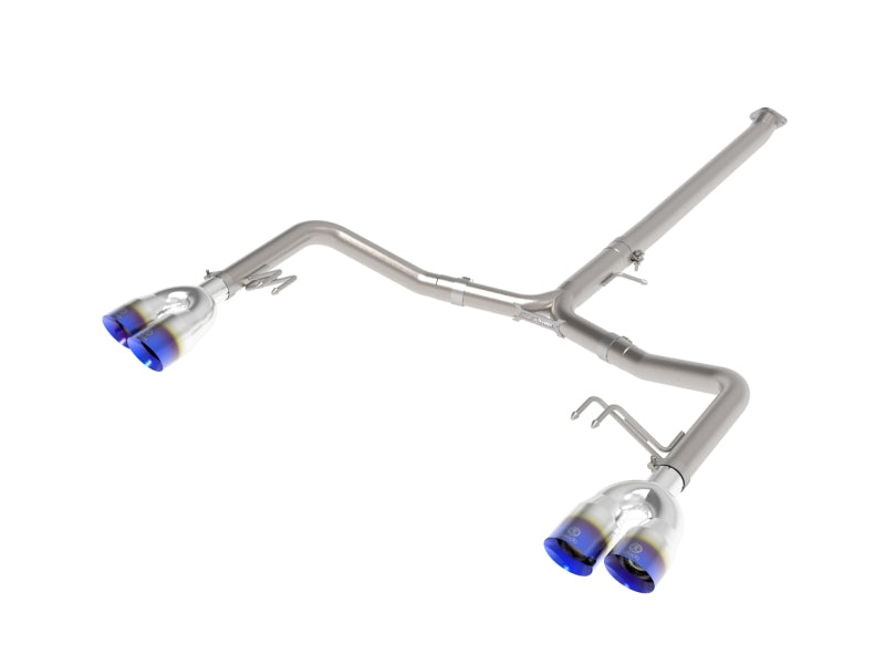aFe Takeda 21-24 Kia K5 GT L4-2.5L (t) SS Axle-Back Exhaust System w/ Blue Flame Tips - 49-37043-L