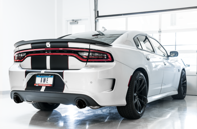 AWE Tuning 2017+ Dodge Charger 5.7L Track Edition Exhaust - Diamond Black Tips - 3015-33134