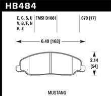 Load image into Gallery viewer, Hawk 2008-2009 Ford Mustang Bullitt 4.6 HPS 5.0 Front Brake Pads - HB484B.670
