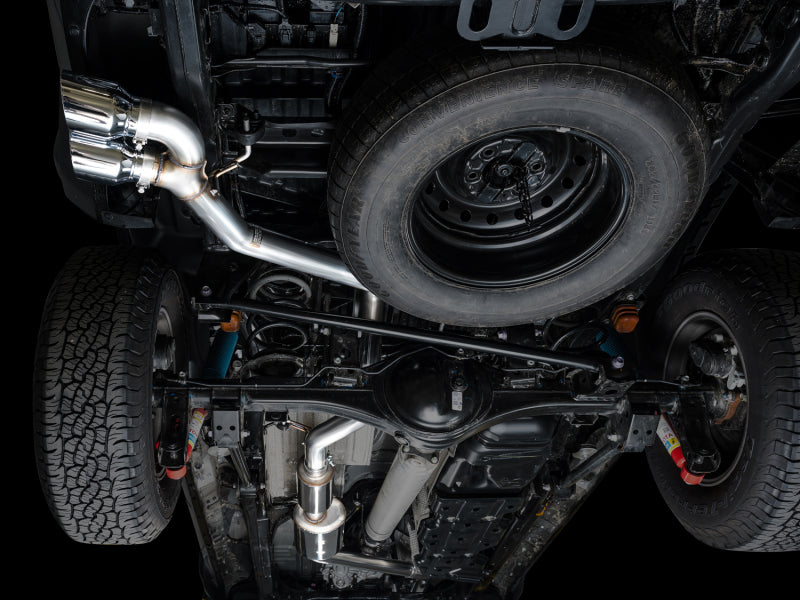 AWE Tuning Exhaust for 4th Gen Toyota Tacoma Dual Chrome Silver Tips - 3015-32254