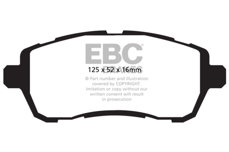 EBC 10-19 Ford Fiesta 1.6L Bluestuff Front Brake Pads - DP52002NDX