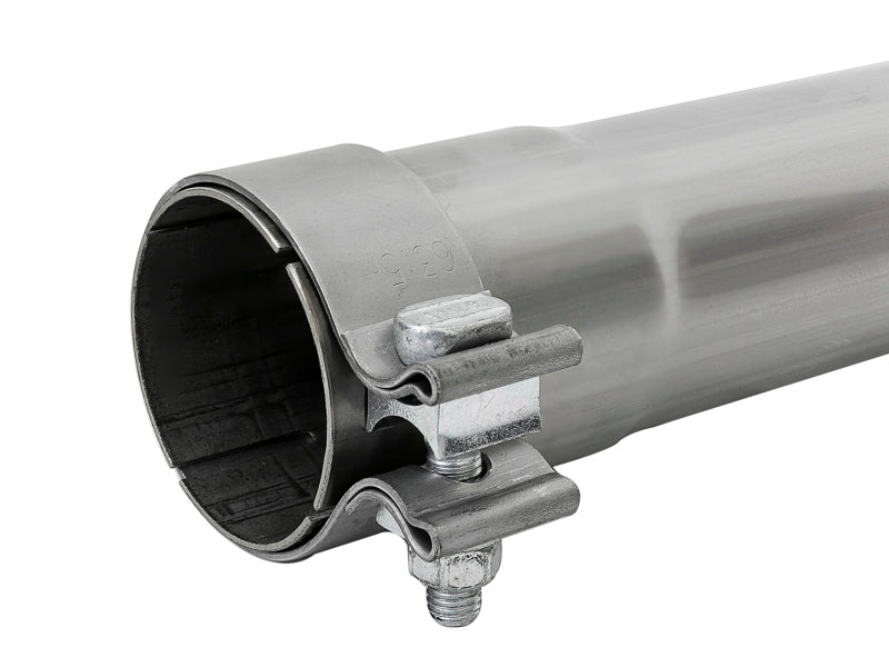 aFe MACH Force-Xp 409 SS Muffler Pipe 2.5in. Inlet/Outlet / 14in. Body / 20in. Length - 49M00035