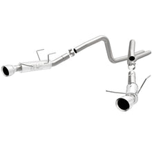 Load image into Gallery viewer, Magnaflow 2014 Ford Mustang V6 3.7L Comp Series Dual Split Rear Polished Stainless C/B Perf Exhaust - 15245