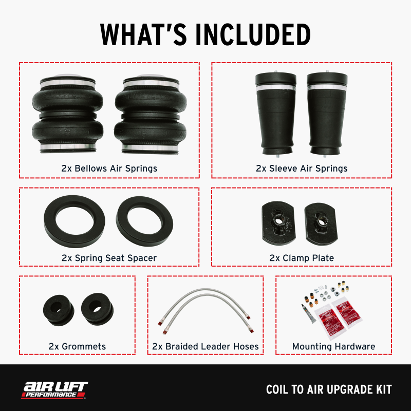 Air Lift 05-14 Ford Mustang S197 Coil to Air Upgrade Kit - 83015