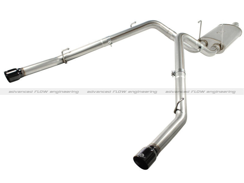 aFe MACHForce XP Exhausts Cat-Back SS-409 EXH CB Dodge Ram 1500 5.7L HEMI 09-13 Glossed Black - 49-42013-B