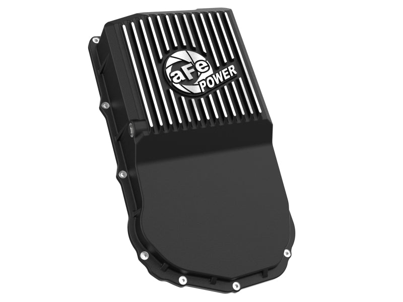 aFe POWER 21-24 RAM 1550 TRX Pro Series Transmission Pan Black w/ Machined Fins - 46-71310B