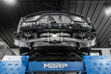 Load image into Gallery viewer, MBRP 20-23 Chevrolet Corvette C8 3in Cat Back Quad Split Rear Exit w/ Carbon Fiber Tips - T304 - S70423CF