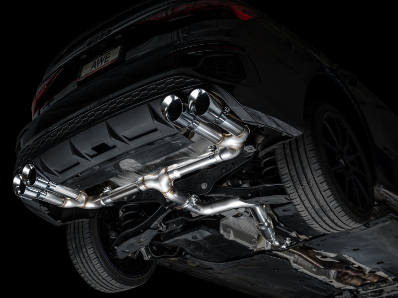 AWE Tuning 22-24 Audi 8Y S3 Track Edition Exhaust - Chrome Silver Tips - 3020-42897