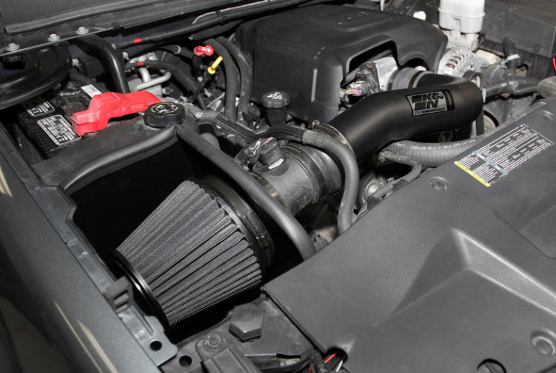 K&N 07-08 Chevy Silverado 1500 4.8L/5.3L V8 / 07-08 GMC Yukon 4.8L/5.3L V8 Black Perf Intake Kit - 71-3058