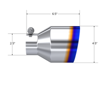 Load image into Gallery viewer, MBRP Universal Burnt SS Tip 2.5in ID / 4.5in OD Out / 6.5in Length Angle Cut Single Wall - T5191BE
