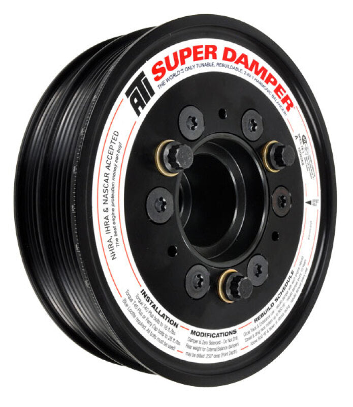 ATI Damper - 6.78In - AL - 10 & 6 Grv - 2011+ Ford Coyote 5.0 Mustang (OEM Diameter w/AC Pulley) - ATI918054