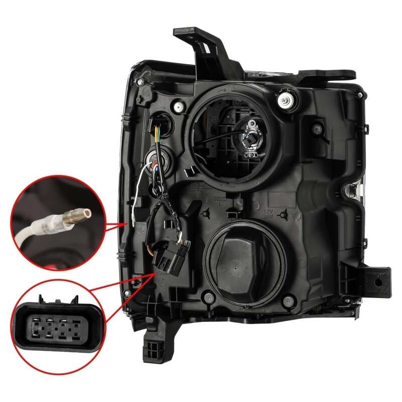 AlphaRex 15-19 Chevy 2500HD PRO-Series Proj Headlights Plank Jet Blk w/Activ Light/Seq Signal/DRL - 880226