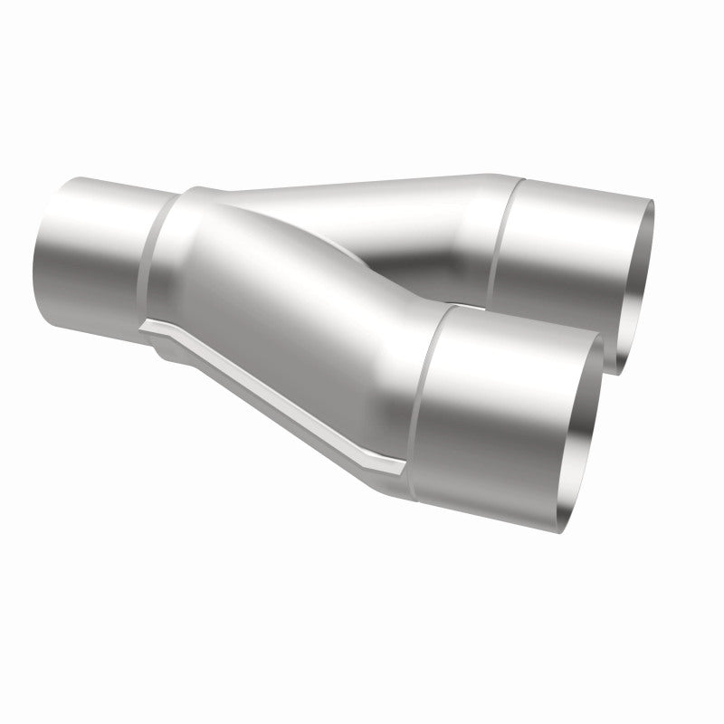 MagnaFlow Universal Trans Y-Pipe All SS 4inch (Dual) 3.5inch (Single) x 13inch (Overall) - 10800