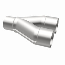 Load image into Gallery viewer, MagnaFlow Universal Trans Y-Pipe All SS 4inch (Dual) 3.5inch (Single) x 13inch (Overall) - 10800