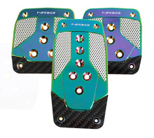 Load image into Gallery viewer, NRG Aluminum Sport Pedal M/T - Neochrome w/Black Carbon - PDL-400MC