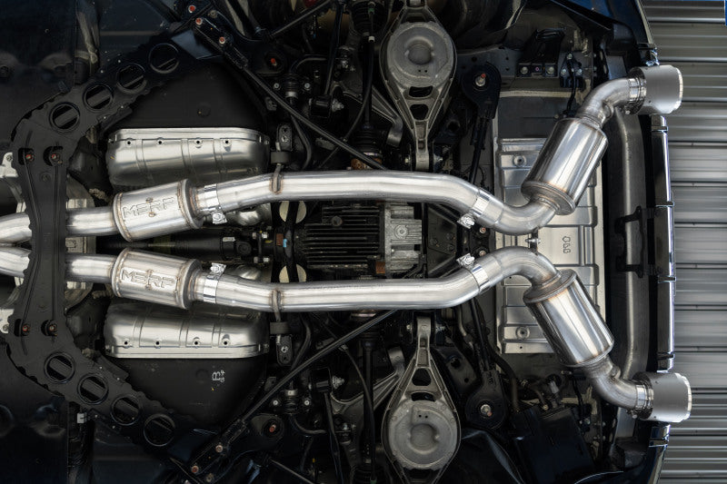 MBRP 23-24 Nissan Z 3.0L Armor Pro T304 Stainless Steel 3in Cat-Back Dual Rear Exit w/ 5in OD Tips - S4408304