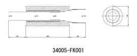 HKS Universal Stainless Hi Power 170mm Titanium Muffler - 34005-FK001