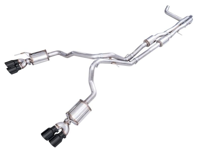 AWE 2021+ Chevy Tahoe/GM Yukon 6.2L 0FG Edition Cat Back Exhaust - Quad Diamond Black Tips - 3015-43121