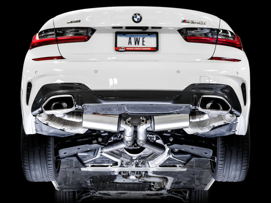 AWE Tuning 2019+ BMW M340i (G20) Resonated Touring Edition Exhaust (Use OE Tips) - 3015-11060
