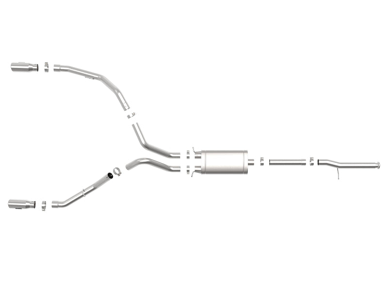 aFe Apollo GT Series 3 IN 409 SS Cat-Back Exhaust System w/ Polish Tip GM Sierra 1500 09-18 - 49-44111-P