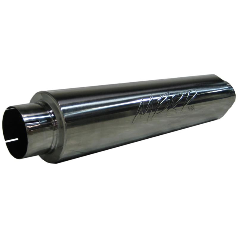 MBRP Universal Quiet Tone Muffler 4in Inlet/Outlet 24in Body 6in Dia 30in Overall T304 - M1004