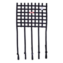 Load image into Gallery viewer, RaceQuip Ribbon Style Race Car Window Net w/1In Mounting Straps / SFI 27.1 Certified Blk 15 H X 18 W - 825001