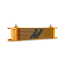 Load image into Gallery viewer, Mishimoto Universal -6AN 10 Row Oil Cooler - Gold - MMOC-10-6GD