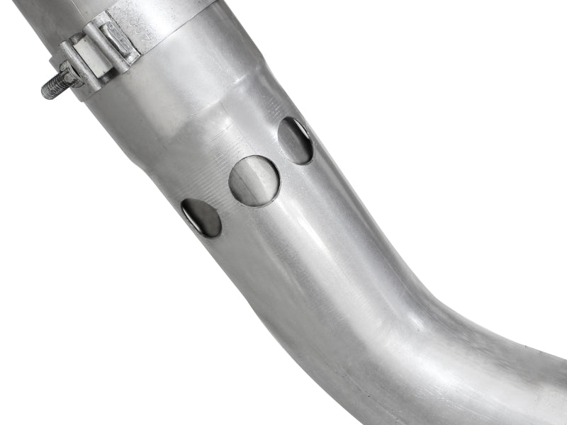 aFe LARGE BORE HD 4in 409-SS DPF-Back Exhaust w/Polished Tip 11-14 Ford Diesel Trucks V8-6.7L (td) - 49-43065-P