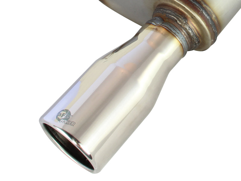 aFe Axle-Back Exhaust 2.5in 409SS w/Polished Tip 05-09 Ford Mustang V6 4.0L - 49-43048