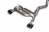 AWE Tuning BMW F3X N20/N26 328i/428i Touring Edition Exhaust Quad Outlet - 80mm Diamond Black Tips - 3010-43036