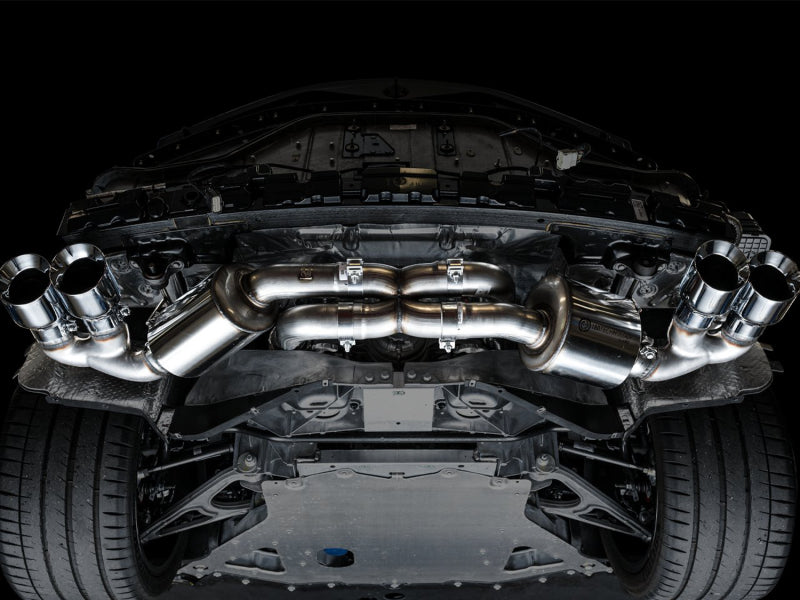 AWE Tuning 2020 Chevrolet Corvette (C8) Touring Edition Exhaust - Quad Chrome Silver Tips - 3015-42151