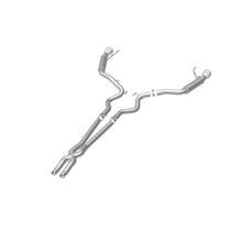 Load image into Gallery viewer, MagnaFlow Cat Back, SS, 2.5in, Competition, Dual Split Polished 4.5in Tips 2015 Ford Mustang V6 3.7L - 19099