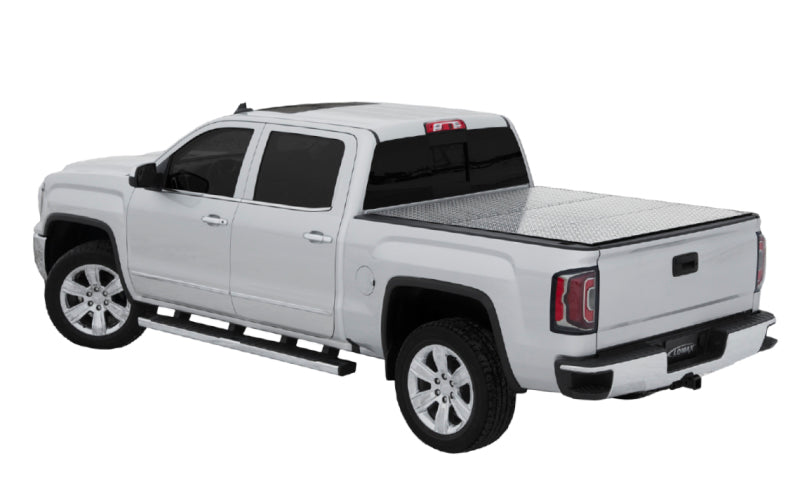 Access LOMAX Pro Series Tri-Fold Cover 07-19 Toyota Tundra 5ft6in Bed (Deck Rail) - Blk Diamond Mist - B0050059
