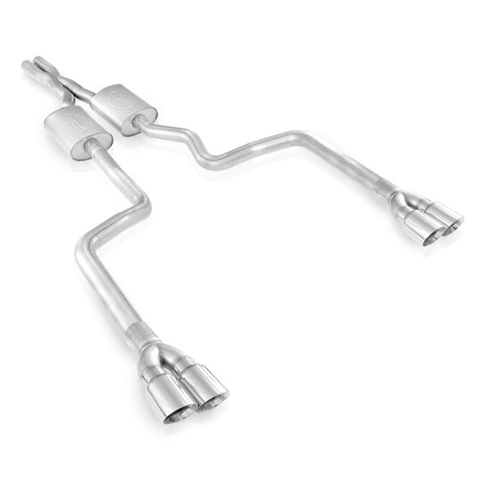 Stainless Works 2008-14 Challenger 3in Catback X-Pipe S-Tube Mufflers 3-1/2in Tips - HM64CB-S